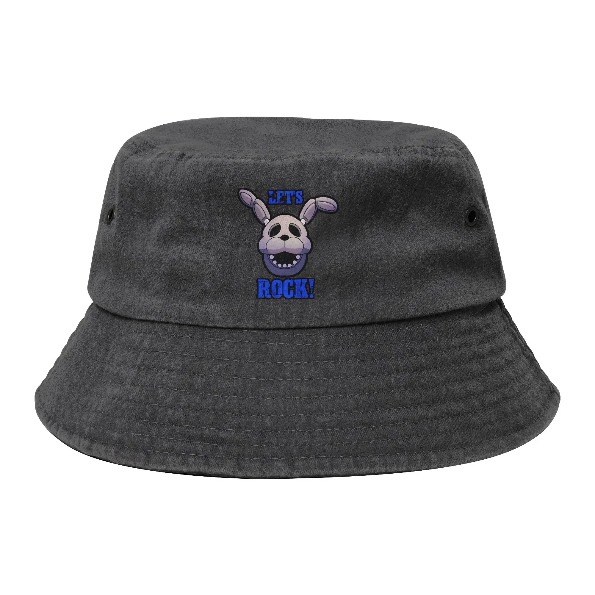 Chapéu unissex FNAF At Freddys Bonnie Let's Rock, chapéu de verão leve para esportes ao ar livre, chapéu de pescador, chapéu bob, presente