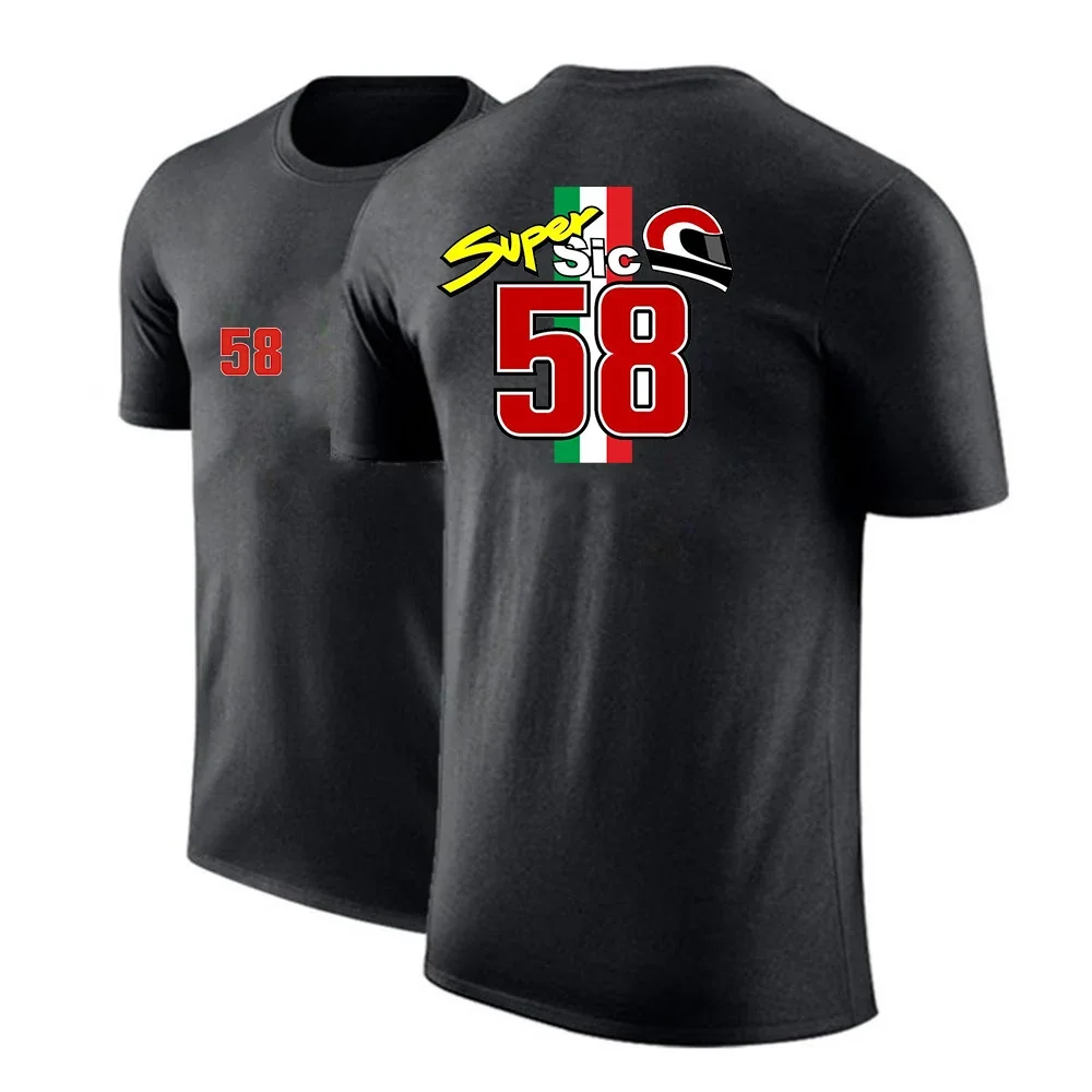 58 Super Sic Marco Simoncelli 2023 Man Summer Printing Ordinary Classic T-Shirt Streetwear Casual Fashion Ordinary Short Sleeve