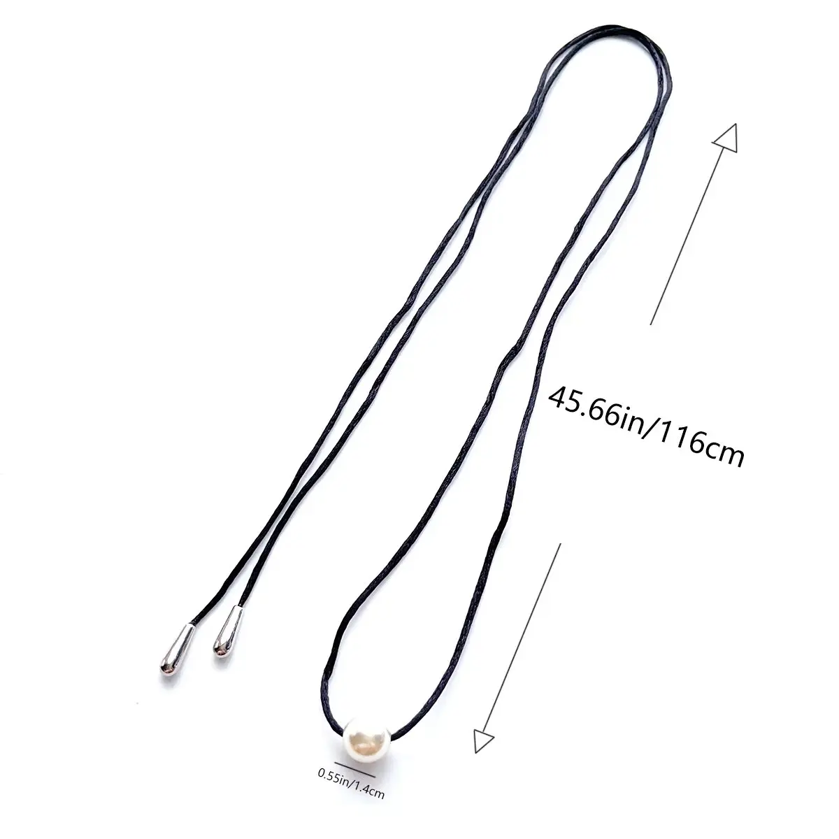 ins style collarbone chain choker neck strap Choker Everything tie string artificial pearl long necklace women\'s accessories
