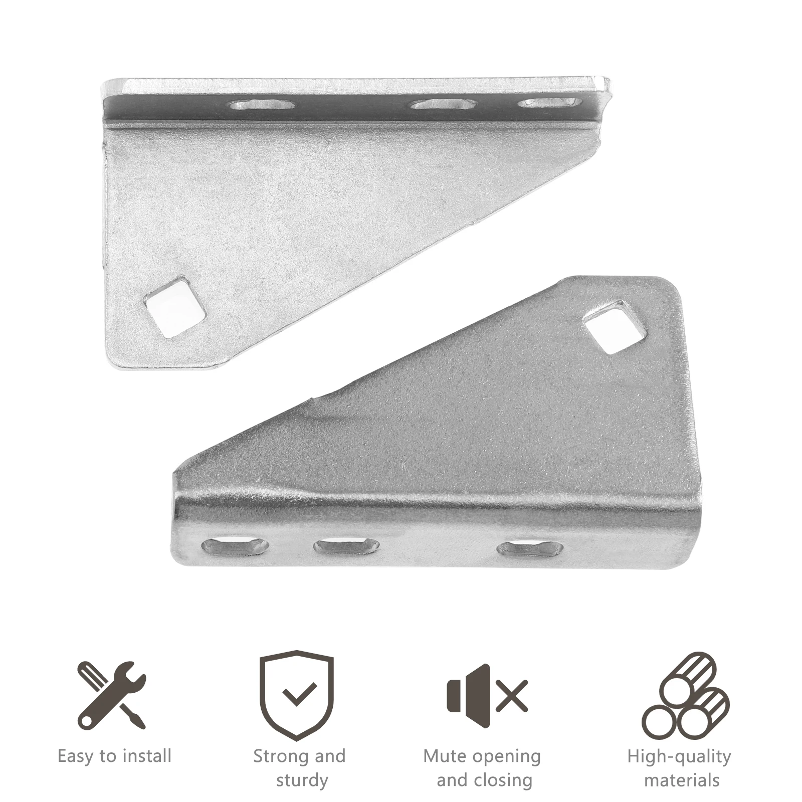 

2 Pcs Freezer Hinge Noiseless Hinges Cooler Refrigerator Anti-rust Stainless Steel