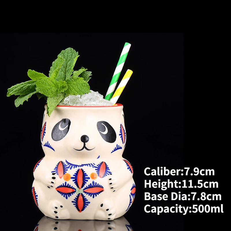 USEEKRIL Tiki Becher Hawaiianische Cocktail Tassen Kreative Keramik Lustige Tasse Tiki Tassen Bier Getränke Becher Wein Becher Bar Werkzeuge Geschenk Für Freunde 7