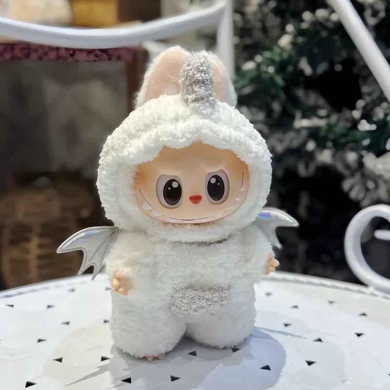 

17 см Labubu Macaron NNO Dollo кукла подвесной орнамент ткань ручной работы съемник подставка осанка игрушки куклы коллекционная кукла одежда
