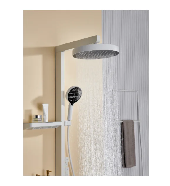 

Лидер продаж, оптовая продажа, белый многофункциональный водопад, клавиша для фортепиано, горячий и холодный массаж, настенные душевые наборы, системный душевой набор