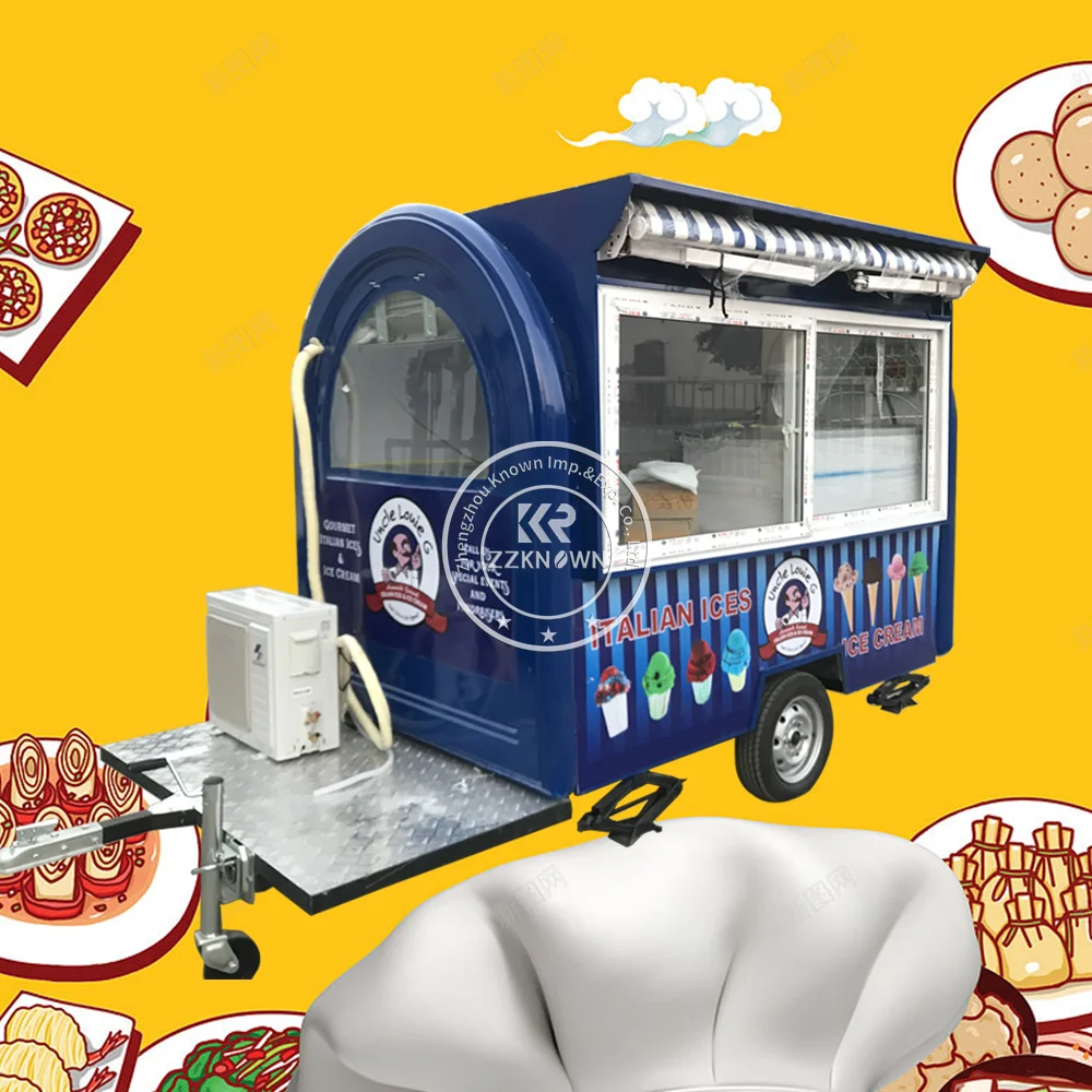 

Food Truck Van Hot Dog Cart Mobile Kitchen Concession Food Trailer Coffee Ice Cream Kiosk Fully Equipped