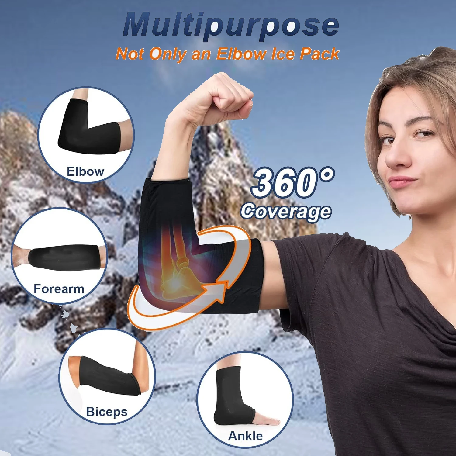 

Ice Pack Gel Elbow Hand Knee Pad Ice Pack Relief for Arthritis Cold Therapy Reusable For Heel Pain Sprain And Sports Injurie