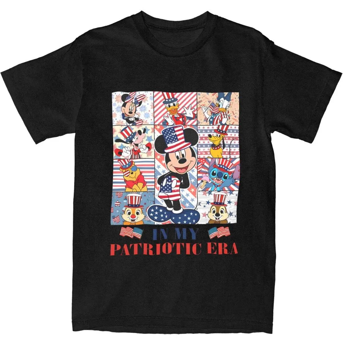 الرجال ميكي ماوس العصر الوطني تي شيرت القطن تيز الشاطئ Y2K متعة قصيرة الأكمام تي شيرت الجولة الرقبة عادية التي شيرت حجم كبير 5XL 6XL