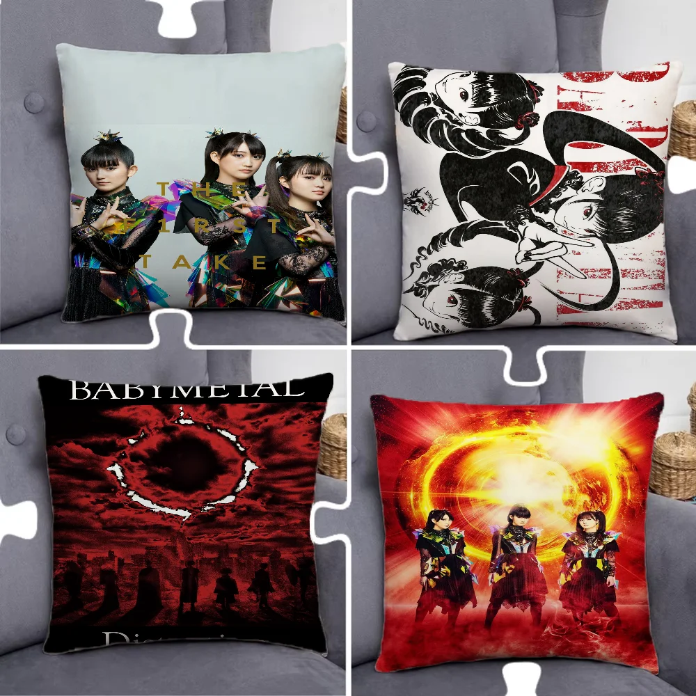 B-Babymetal Japanese Rock Pillow Case Pillowcase Home Sofa Cushions Car Cushions Pillowcover Office Pillowshell Pillow