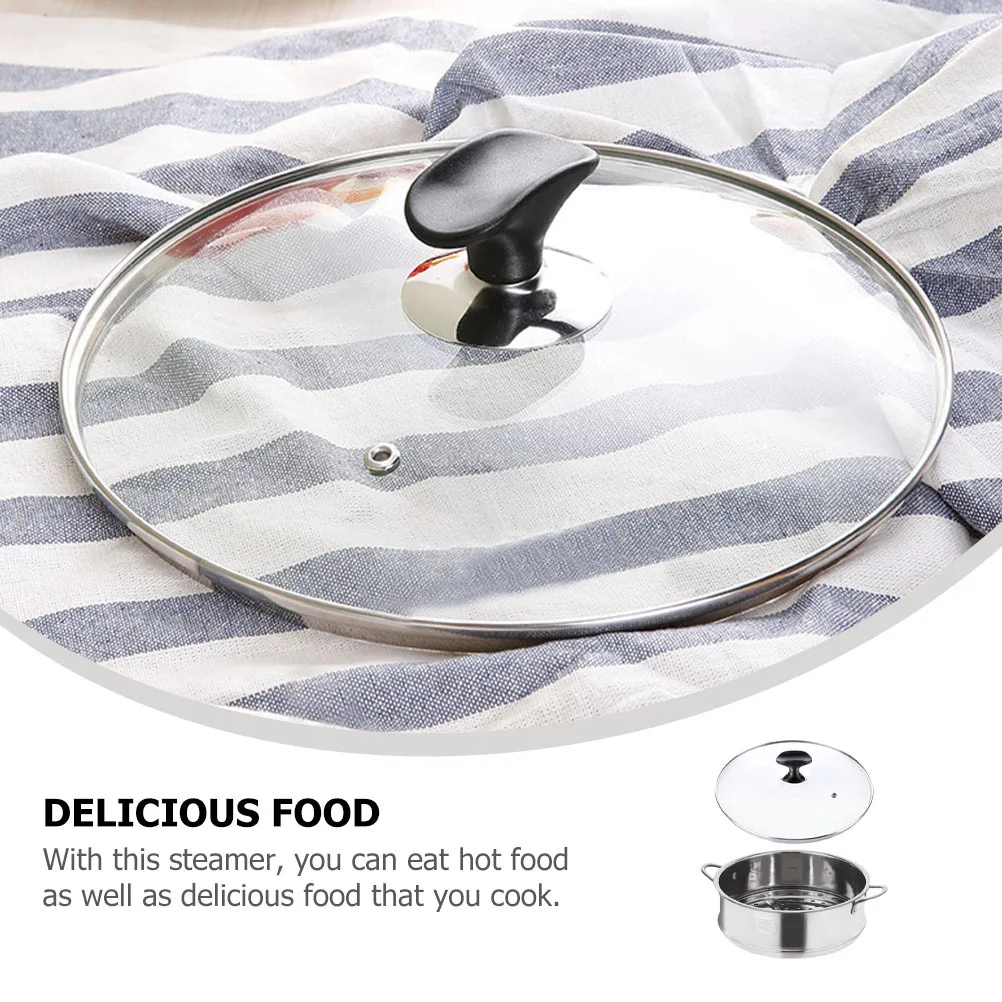 

Double-Handled Stainless Steel Steamer Smooth Edge Steam Pot Food Steaming Basket Convenient Kitchen Cooking Tool