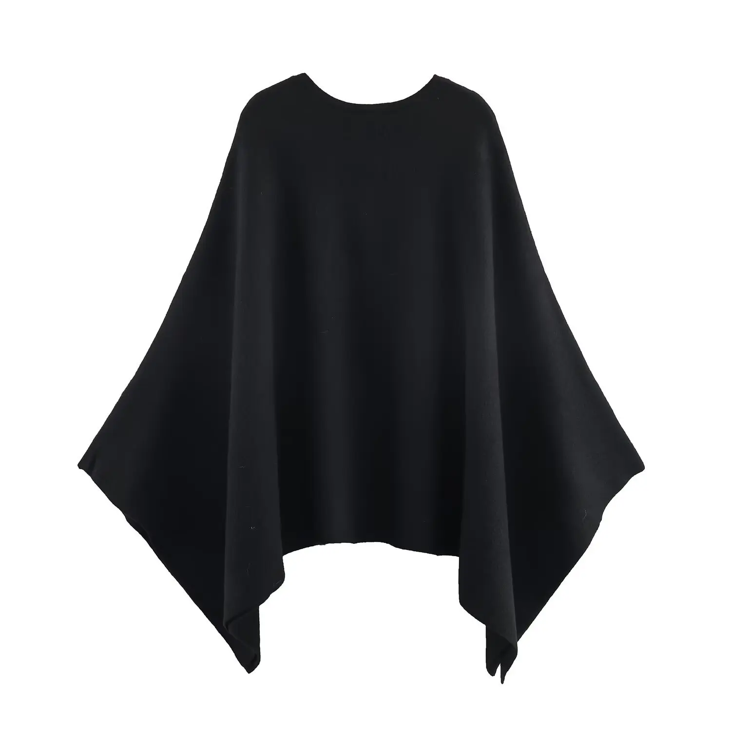 

Women's Clothing 2025 Autumn New Casual Asymmetric Knitted Cape Jacket