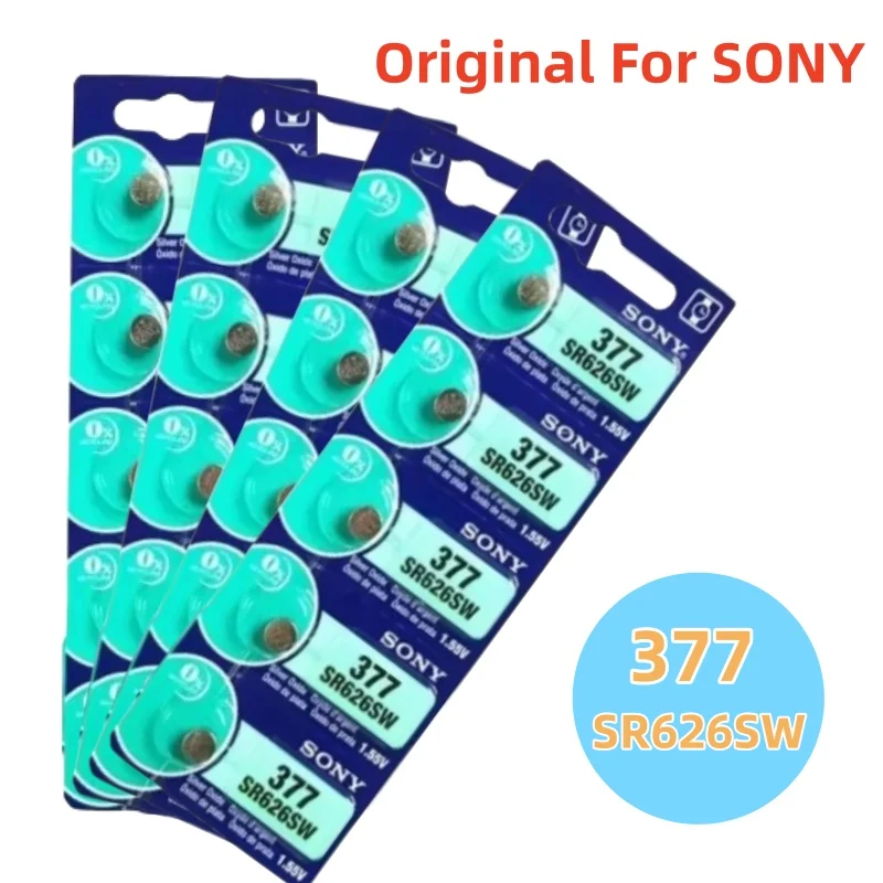 Original For SONY 377 SR626SW Battery High Capacity Silver Oxide 1.55V Button Cell Batteries for Watch