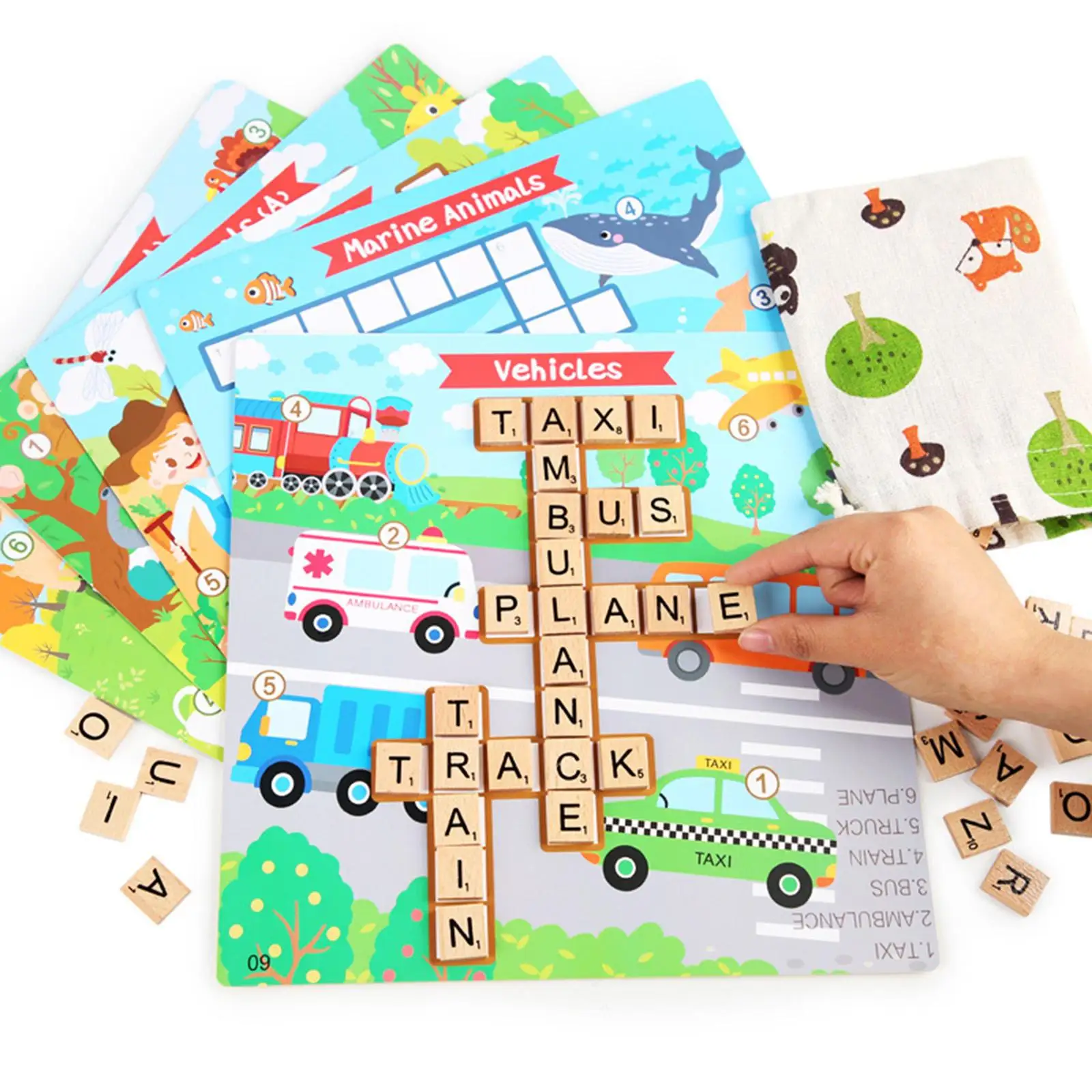 Children Crossword Puzzle Toy Spelling Learning for Toddlers