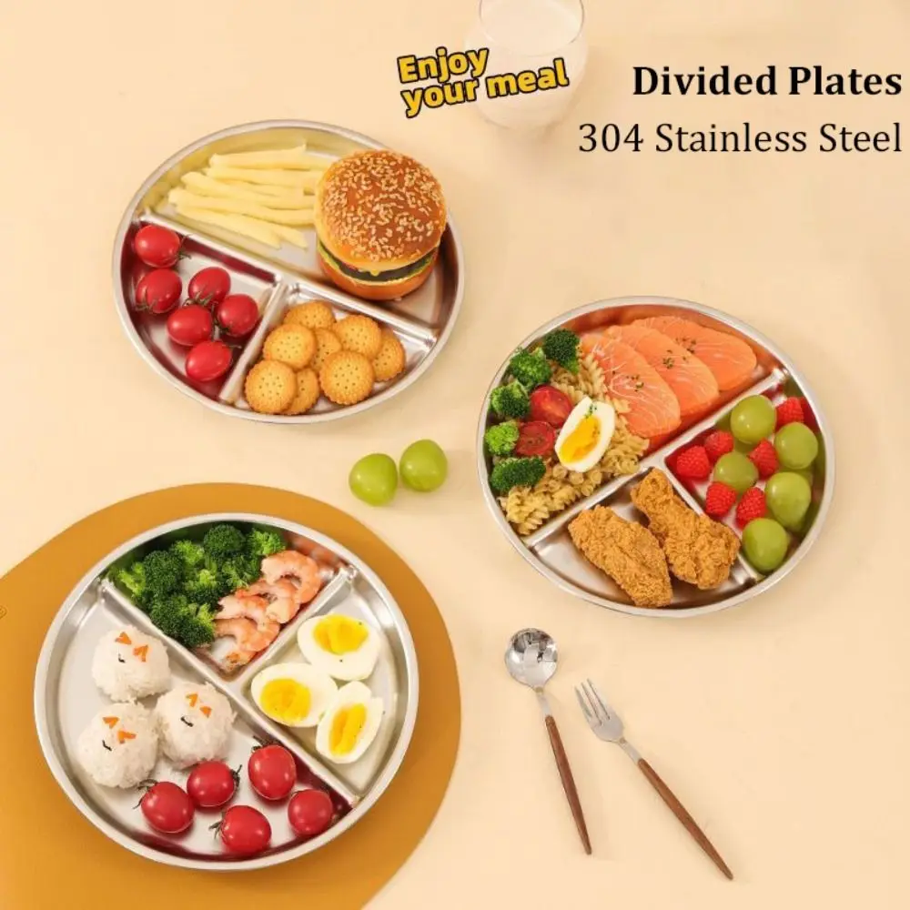 Multifunctional 304 Stainless Steel Portion Control Plates 9