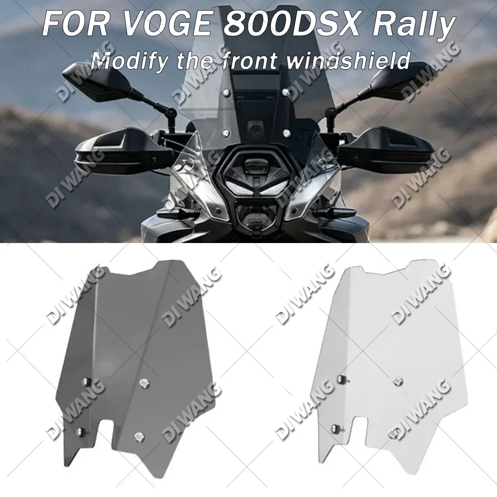 For VOGE DS800X 800DSX Rally Front Windshield Modification Straight-line Transparent Racing Windshield Accessories