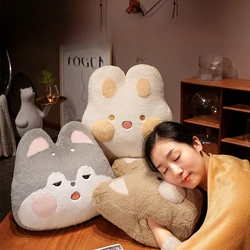 Cartoon Rabbit Pillow Blanket Quilt 2 in1 Foldable Throw Car Sofa Bed Cushion Travel Portable Office Nap Pillow Blanket Quilt