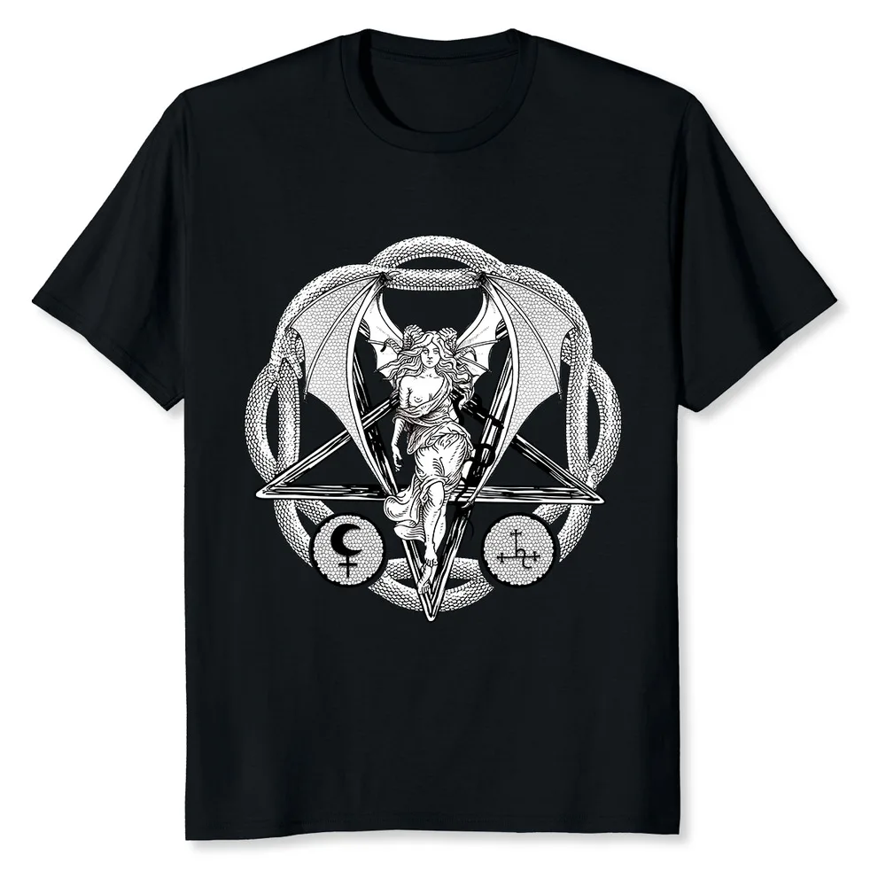 

Lilith Female Devil Pagan Ouroboros T-Shirt Unisex T-shirts Cotton Luxury Brand Vintage Oversized