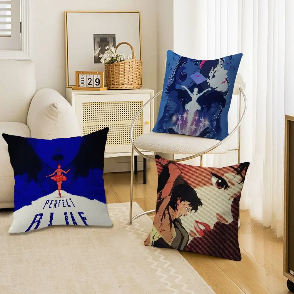Anime P-Perfect B-Blue Cushion Cover Car Throw Pillow Case For Sofa Car Christmas Gift 40x40cm 45x45cm