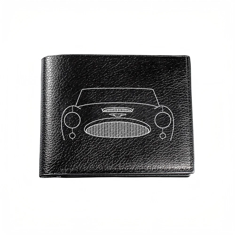 Classic Car Design Men's Wallet Card Holder Casual Business Fashion Print Style Elegant Minimalist Front Pocket Accessory