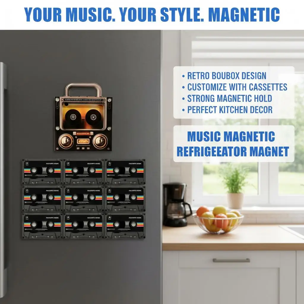 NFC Music Magnet Sticker Tape - Refrigerator Sensor for Automatic Song Playback - Fun Educational DIY Project for Teens