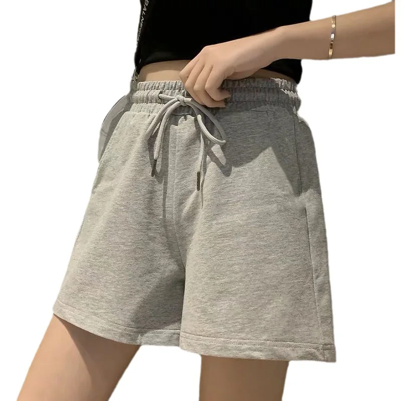 Large Size Sports Shorts for Women's Summer Loose Break and Thin Outer Wear Fashion Pants Wide-leg Hot Pants