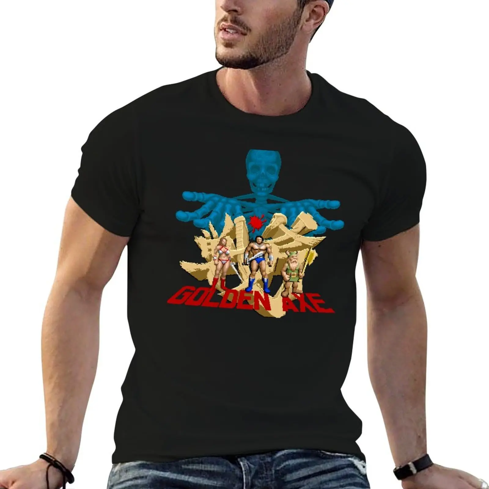 Golden Axe T-Shirt Large Size Soft Cotton T-Shirt
