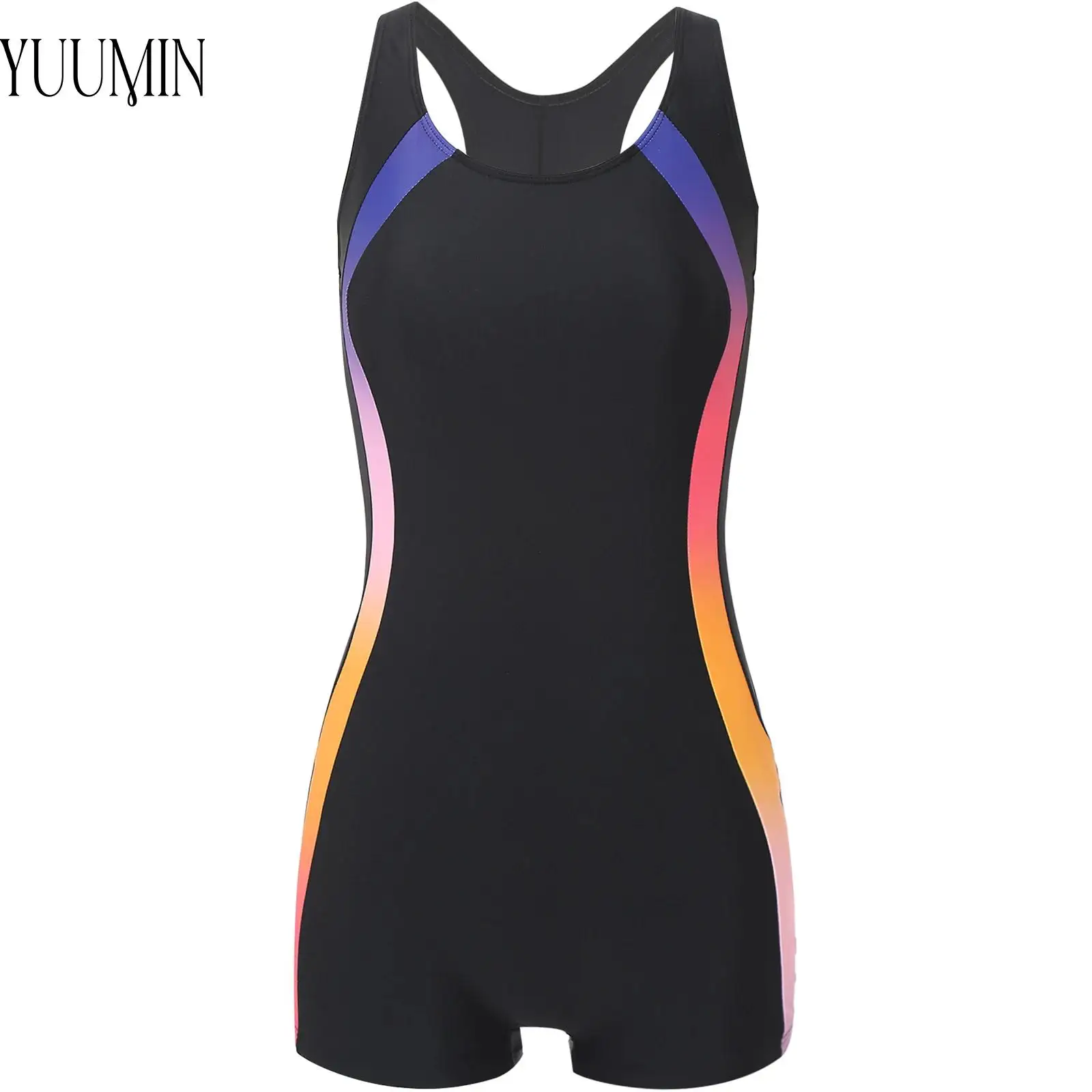 

Women One Piece Rash Guard Swimsuit Surfing Sleeveless Hollow Out Shorty Wetsuits Sport Swimwear Bathing Suit Beachwear