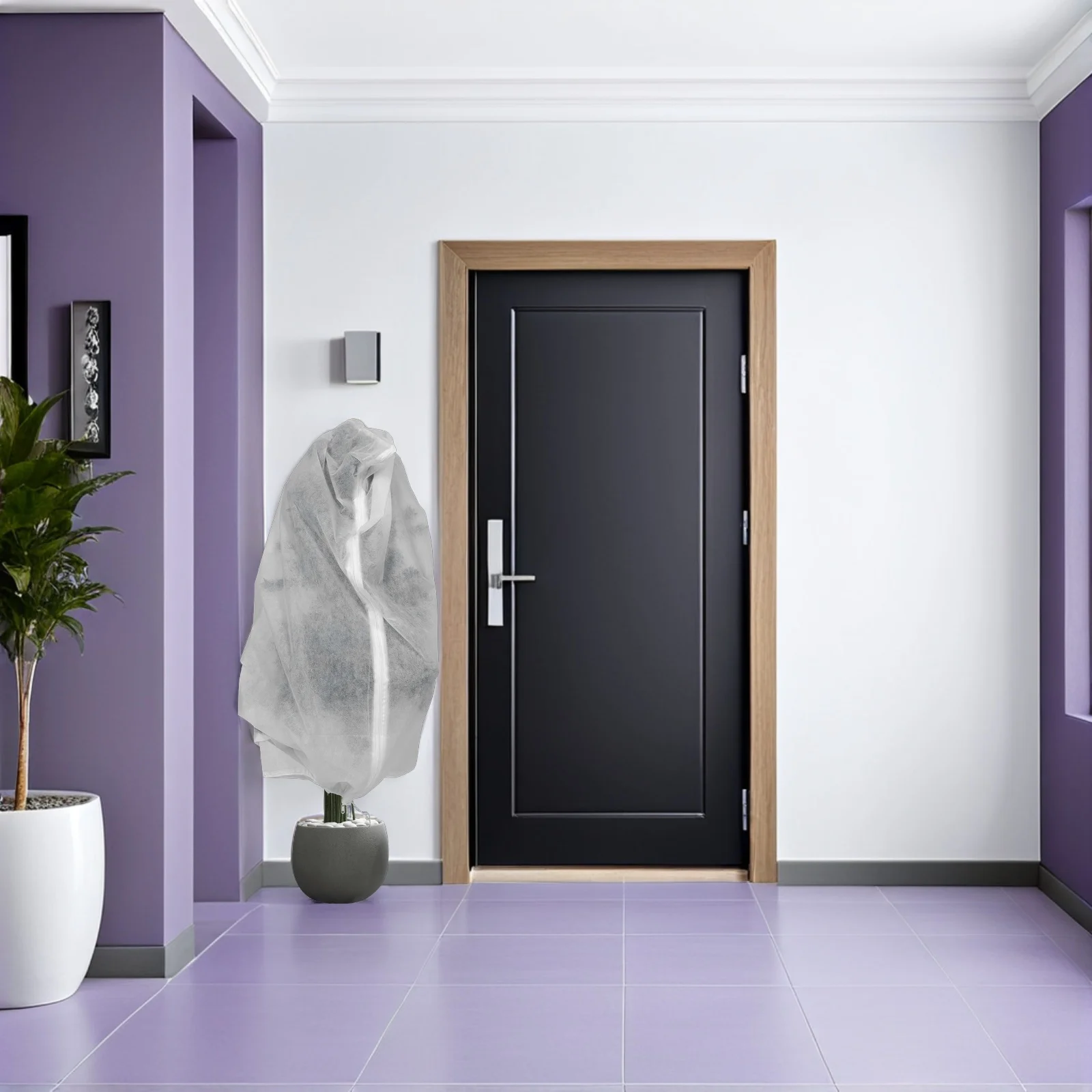 

2Pcs Plant Anti-Frost Cover Insulated Greenhouse Plant Wrap Drawstring Bag Outdoor Winter Protection Potted Plants Cover