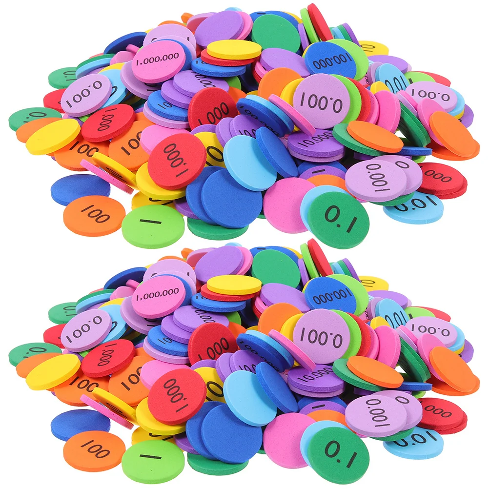 

320 Pcs Digital Wafer Math Value Disks Number Discs Place Manipulatives Counting Accessories Arithmetic Learning Toys Child