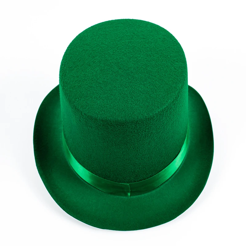 Moda Costume da giorno di San Patrizio Uomini adulti Fantasia Steampunk Retro Cosplay Cappello verde Abiti Accessorio per feste di carnevale di Halloween