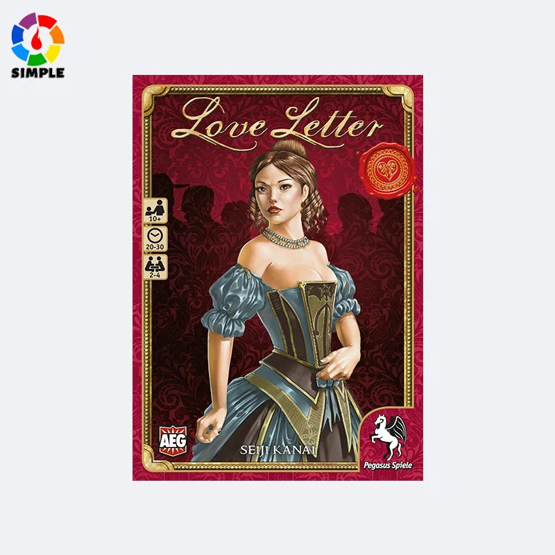 

2018 love letter board game for 3 players kids family fun playing cards game