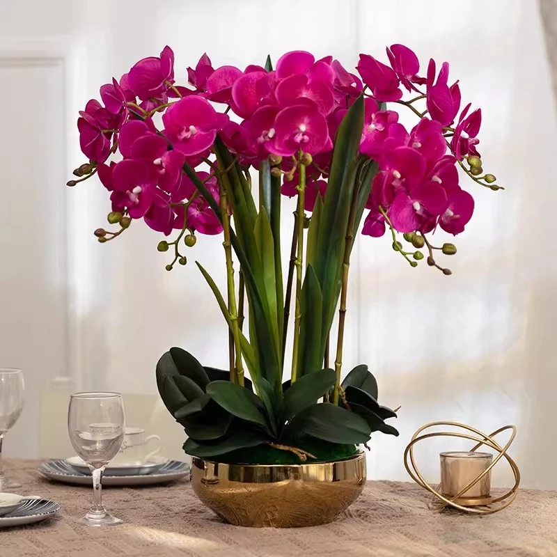 

High-end Light Luxury Phalaenopsis Fake Flower Simulation Flower Decoration Ornament