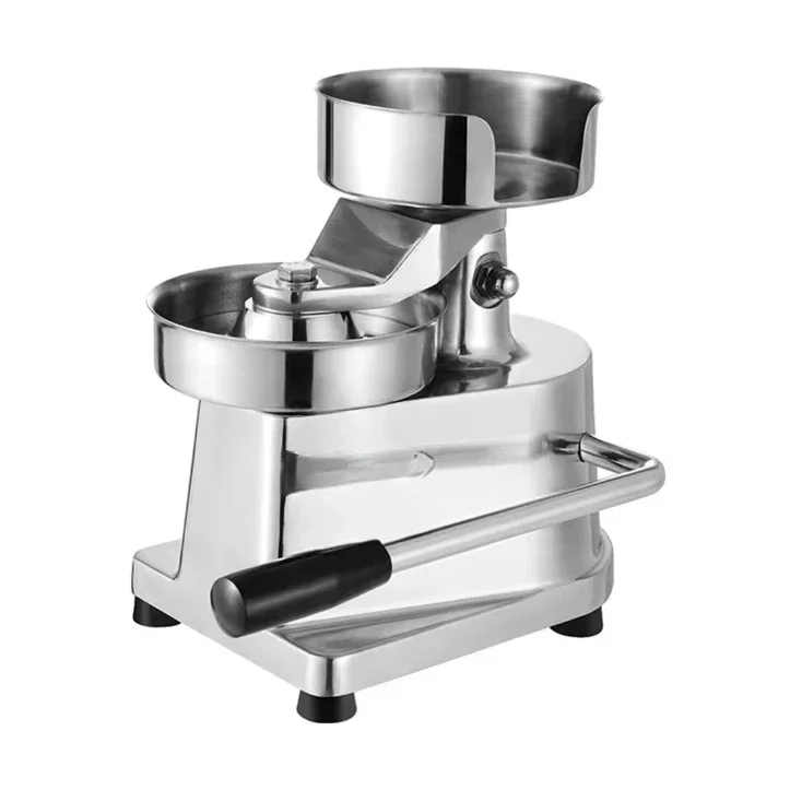 Stainless steel manual burger patty press for meatball forming