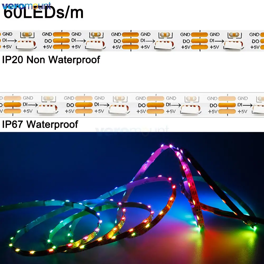 Wąska płytka PCB WS2812B boczna poświata Pixel LED 4020 SMD RGB 60 100Leds/m 5mm szerokość PCB WS2812 kolor marzeń taśma oświetlająca LED 5m 5V DC