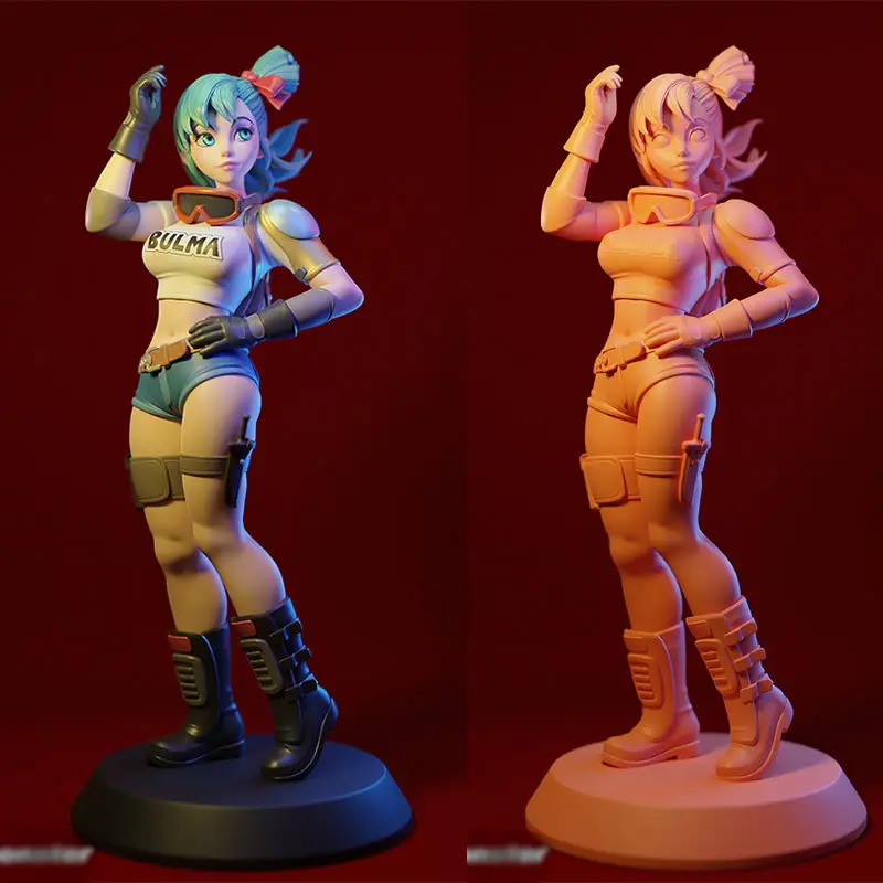 2 Styles Comic Character 5642 Bulma NSFW 3D Printing Unassembled Unpainted Custom Jigsaw Puzzle GK Figure Model Kit T_0119
