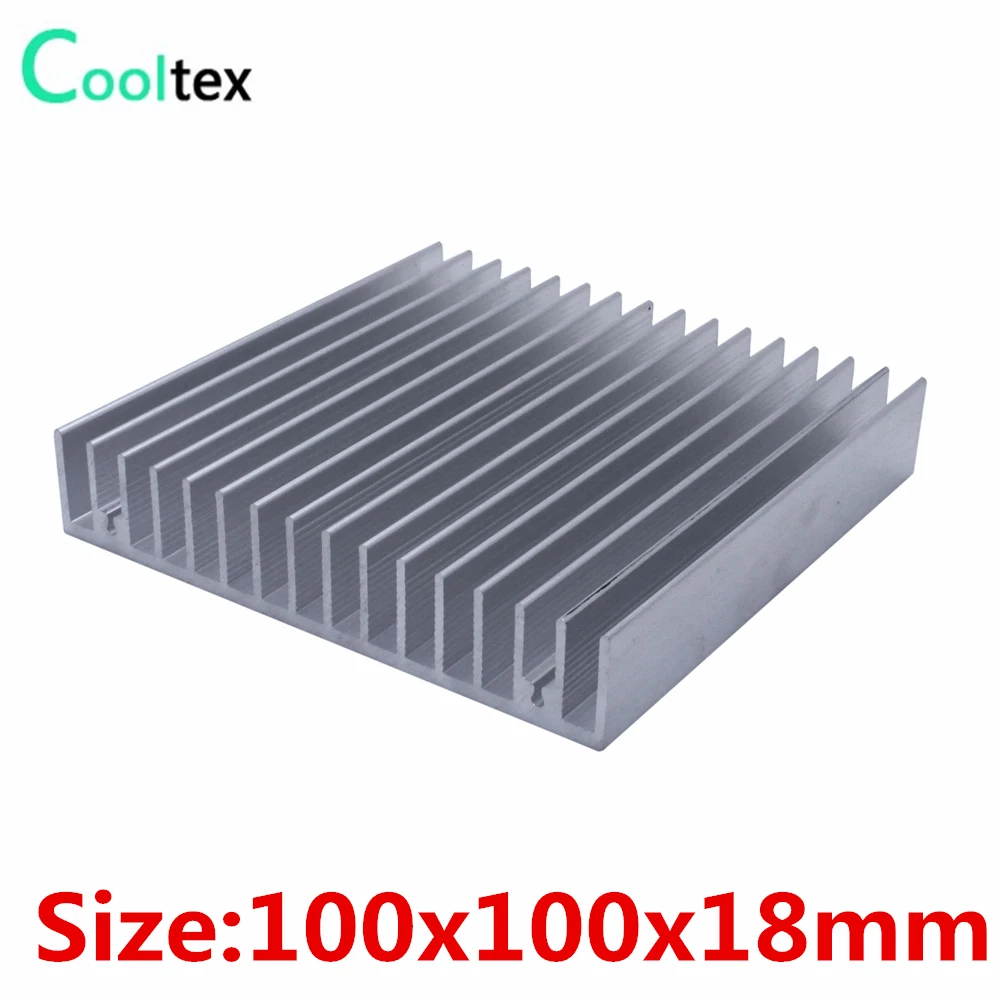 100% new 100x100x18mm radiator Aluminum heatsink Extruded  heat sink for 20-50W LED, Electronic heat dissipation cooler cooling