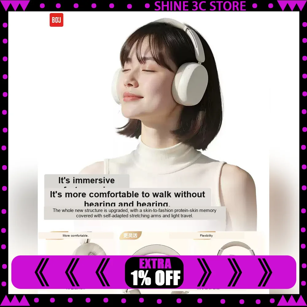 BOJ Tradewind H05 Wireless Over-Ear Bluetooth Headphones for Music Calls and Daily Use For Gifts