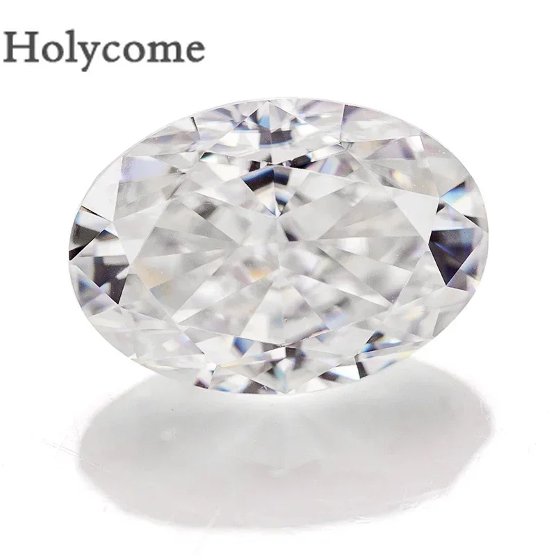 Holycome [Rare Crushed Ice Oval Cut] Moissanite Loose Stone D Color Lab Grown White GRA Certificate Ellipse ovale Chic Diamond