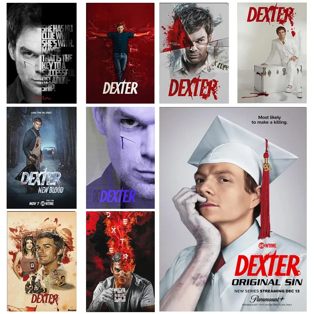 Dexter Morgan Character Poster American Horror Tv Show Classic Movie Prints Art Canvas Painting Bedroom Home Pictures Wall De