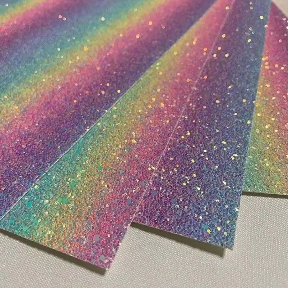 6Pcs/set Fuse Beads Rainbow Glitter Baking Cloth Non Stick DIY Melting Beads Baking Cloth Heatproof Reusable