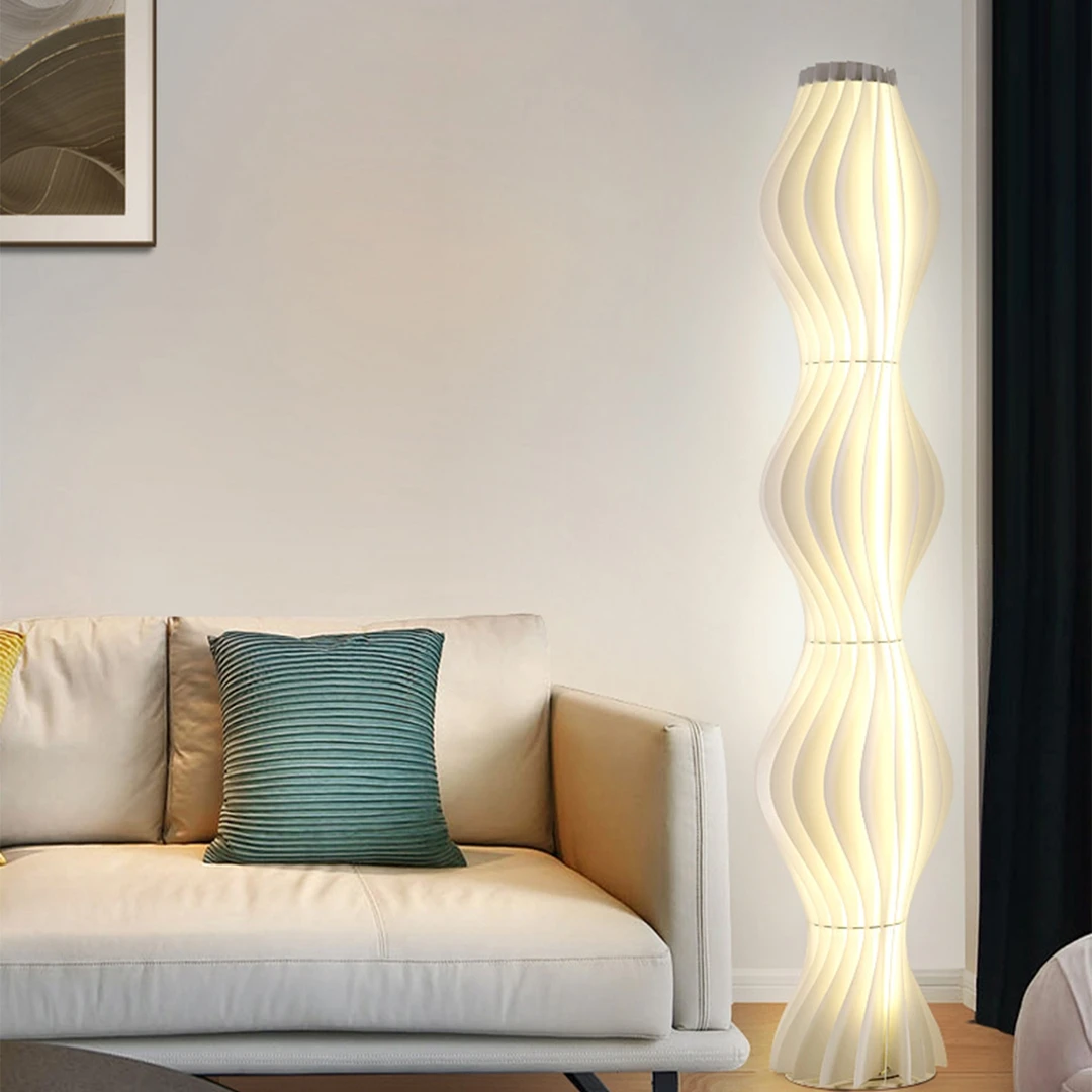 

Modern Floor Lamp Standing Tall Adjustable 3 Color, Dimmable Lighting for Living Room Bedroom Corner Decor, Art Decor