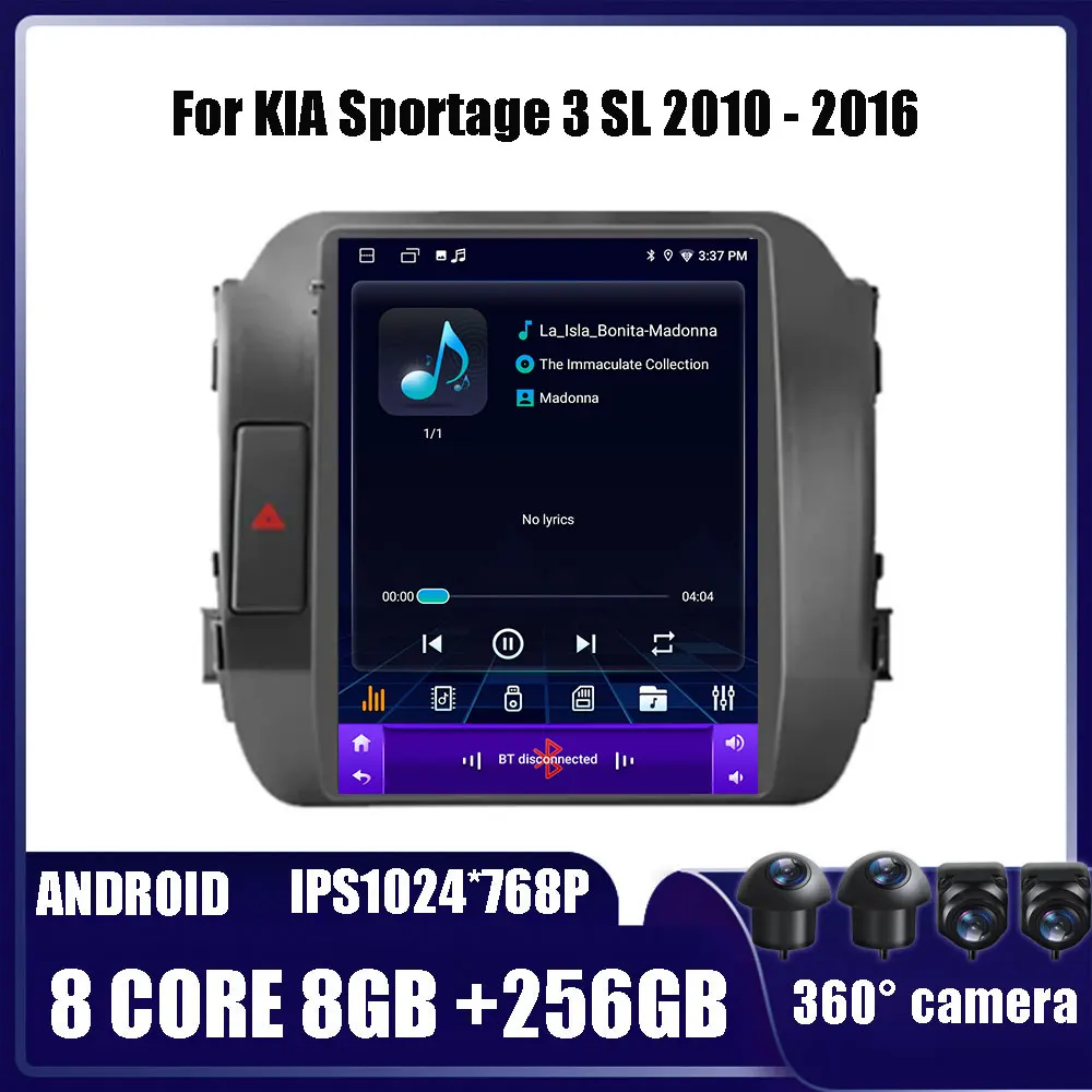 

9.7 Inch Android OS For KIA Sportage 3 SL 2010 - 2016 Car Radio Auto Multimedia Player 2 Din Vertical GPS Carplay DSP WIFI DVR