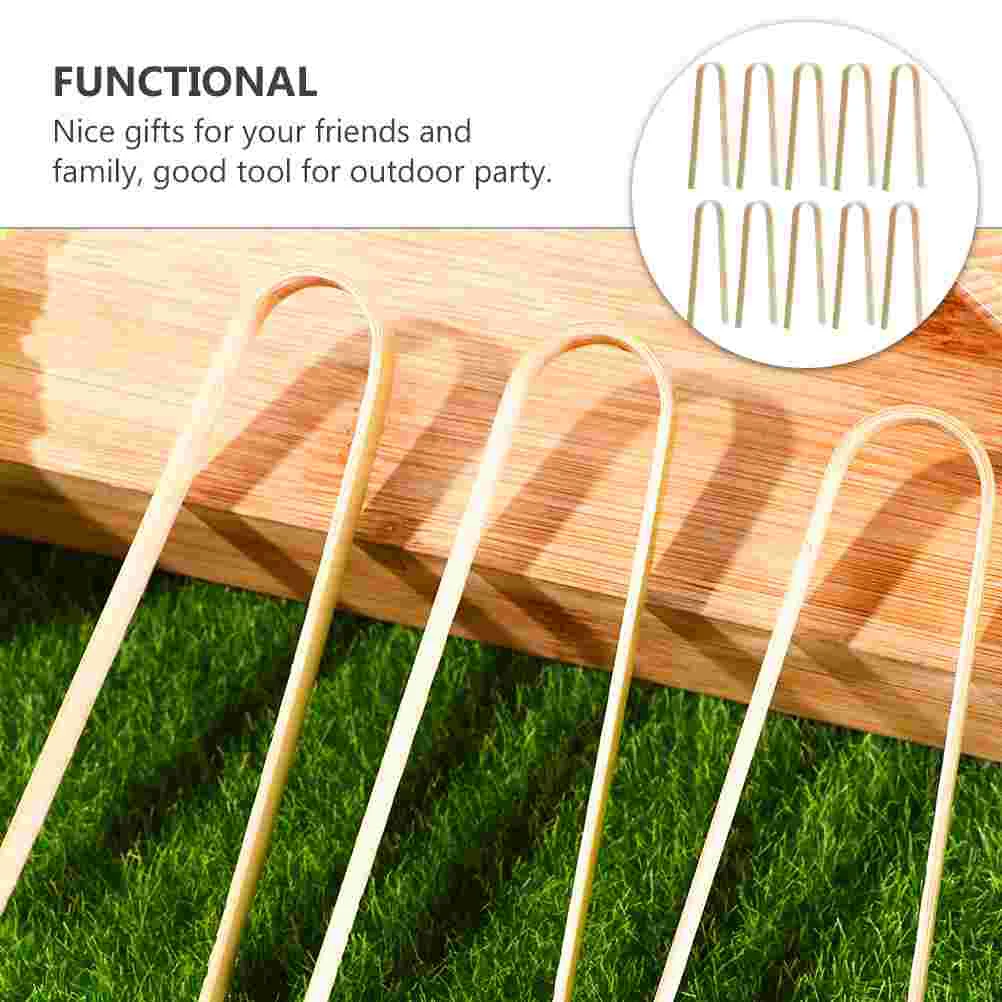 20 Pcs Bread Clip Bamboo Tong Kitchen Toast Tongs Grill Natural Disposable Steak Toaster Supplies Wooden Bamboo Tongs Utensils