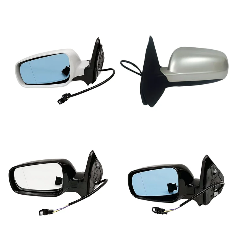 

5 Pins Side Door Mirror Assembly For Volkswagen Golf MK4 1997-2007 Silver Gray Heated Manual Folding Wing Mirror Car Accessories