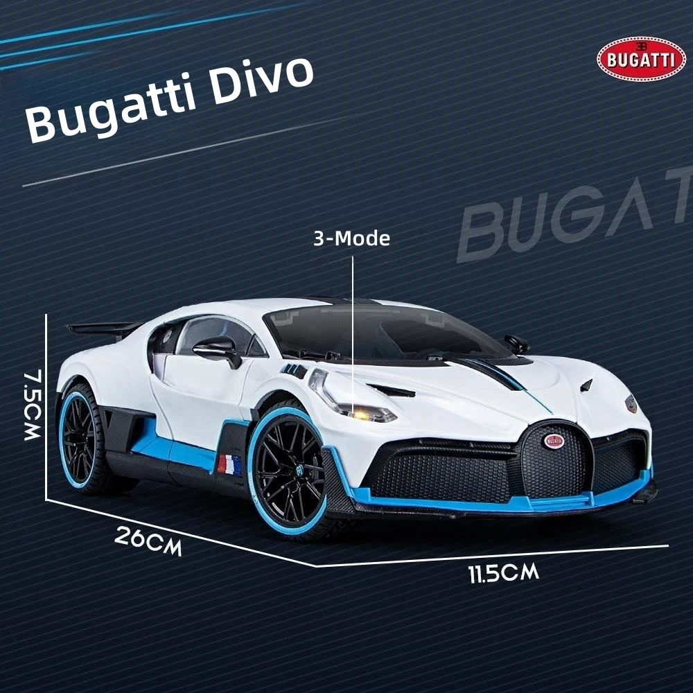 1/18 Bugatti Divo Super Toy Car Model Diecast Miniature Racing Model Doors Openable Sound Light Collection Gift For Boy Children