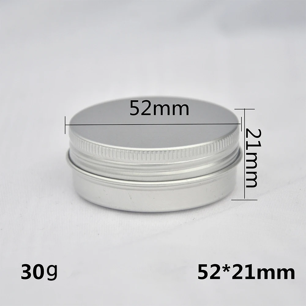 5/10/15/20/30/50/60/80/100/110/150/200G Lege Ronde Draagbare Aluminium Doos Metalen Blikjes Diy Crème Zilver Aluminium Behuizing
