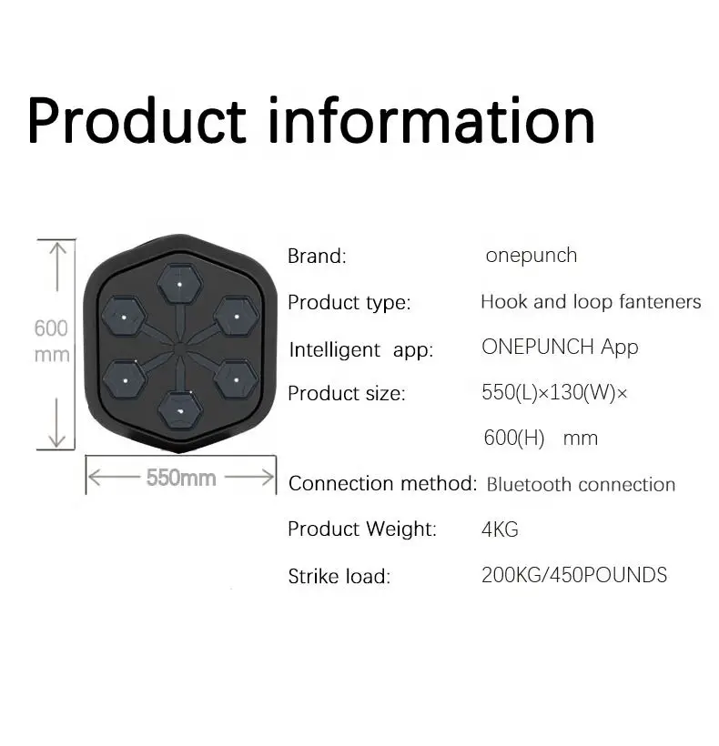 Yizhi 전문 브랜드 Onepunch 스마트 음악 운동 복싱 기계, 전문 피트니스 훈련 장비, 복싱 벽 타겟
