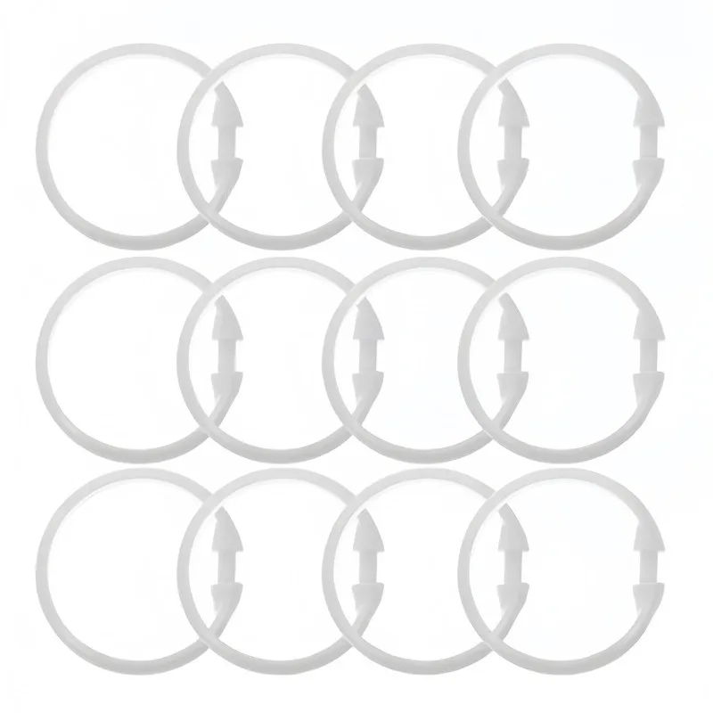 44 pcs Clear Round Curtain Hooks Smooth Glide Design, designed for Hotel Bath Tub Rod, Easy Snap-On Closure
