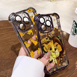 He Lion King Disneys Hot Simba Phone Case For iPhone 16 15 14 13 12 11 Pro Max X XR XSMax 7 8 Plus Shockproof Clear Armor Cover