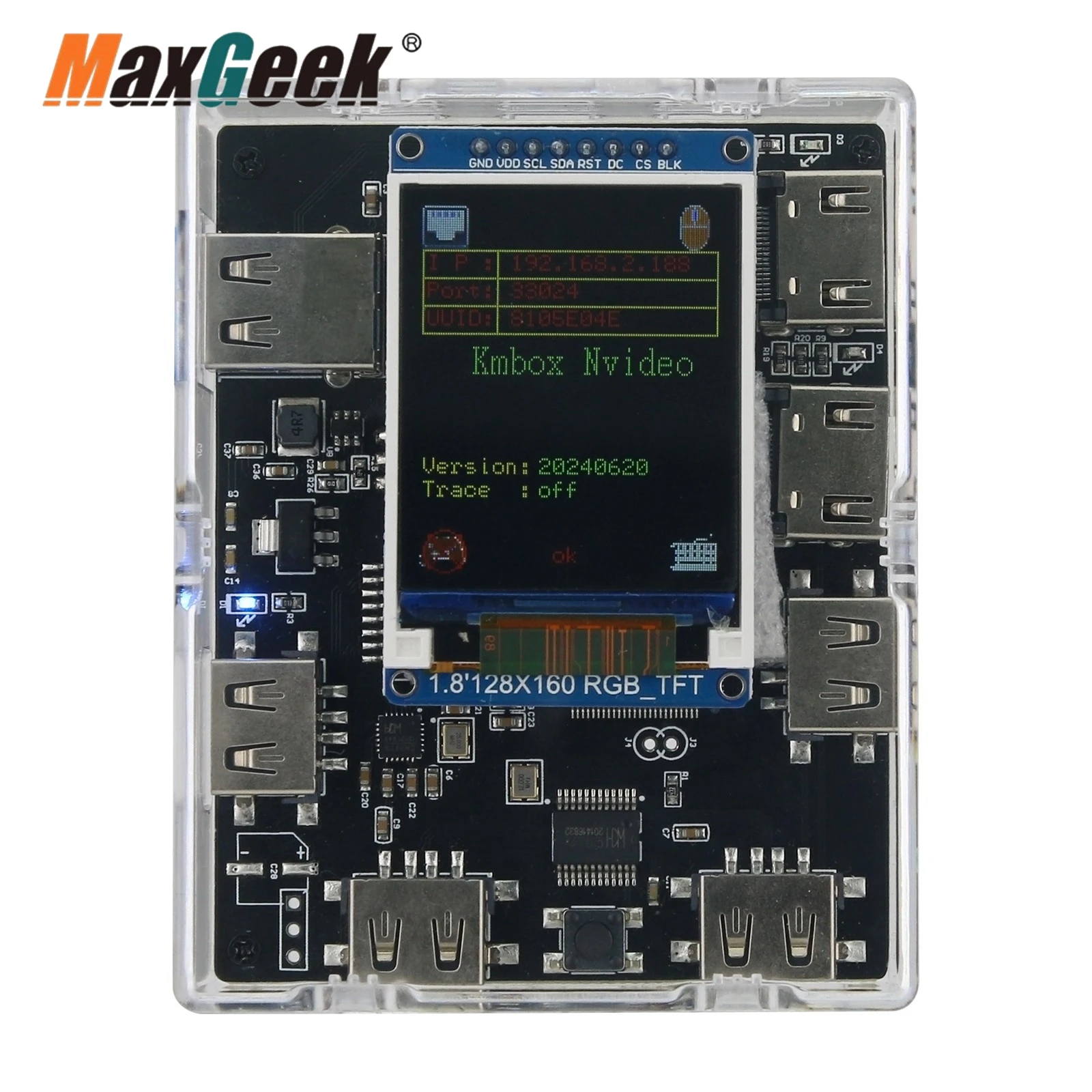 Imagem -02 - Maxgeek-kmbox Nvideo Network km Controller Video Acquisition Card Suporte Loop Out Função Xbox360 km Converter