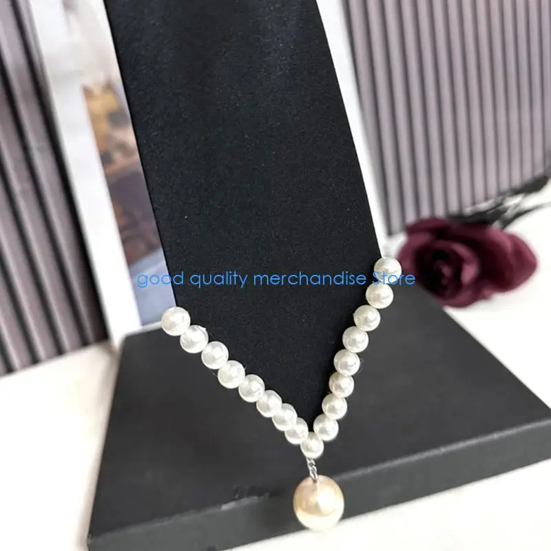 Y5JD Punk ربطات عنق موحدة مربوطة مسبقًا مع الزي المدرسي للفتيات اللآلئ المزخرفة