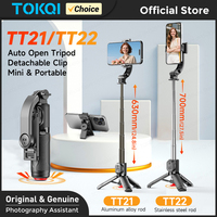 TOKQI Tripod Stand for Cell Phone Portable Selfie Stick Auto Pop Open Tripods for Mobile Phone Shoot Video with Bluetooth Remote